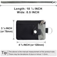 thumbnail image 5 of Minimalist RFID Blocking Small Wallet with ID Window,WaterResistant Zip Id Case Wallet with Lanyard Keychain for Cards,Cash,Travel,Women,Men (Black), 5 of 6