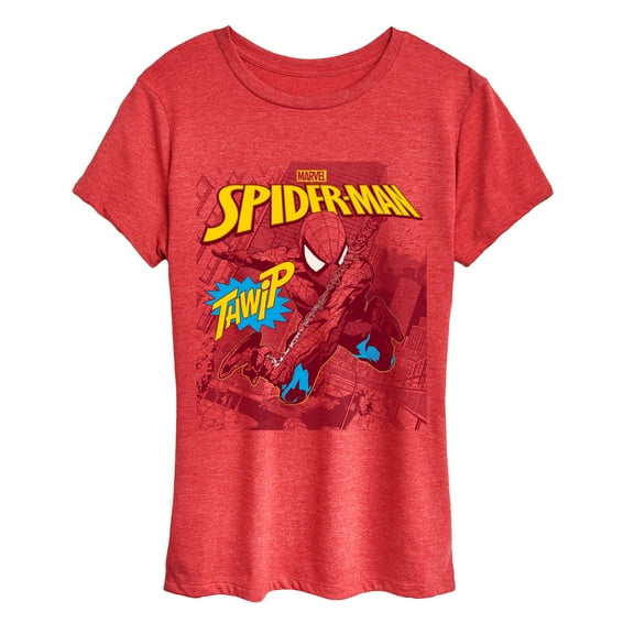 Marvel Spider-Man - Thwip Sound Effect - Ladies Short Sleeve Graphic T-Shirt