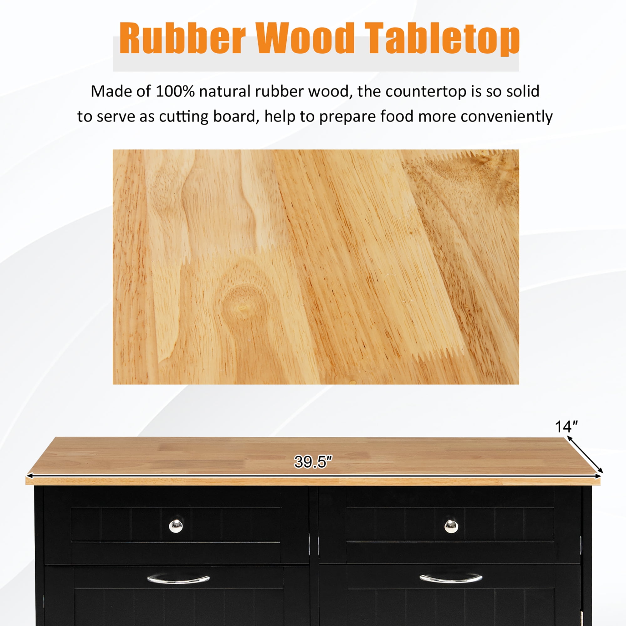 Costway Wooden Kitchen Trash Cabinet Tilt Out Bin Holder w/ Drawer &  Storage Shelf White