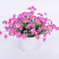 thumbnail image 2 of 1 Pc Artificial Daisies Flowers Outdoor UV Resistant Fake Foliage Greenery Faux Plants Shrubs Plastic Bushes for Window Box Hanging Planter Farmhouse Indoor Outside Decor, Hot Pink, 2 of 2