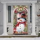 thumbnail image 1 of Decoración navideña para puerta con fondo de muñeco de nieve, ideal para fiestas navideñas, noticias, invierno, 70 x 35 pulgadas, 1 of 5
