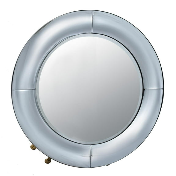 A&B Home Silver Curved Wall Mirror - Clear