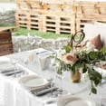thumbnail image 4 of 1 Pack Plastic Table Cloth Cover + 1 Pack Satin Table Runner for Parties  Disposable Tablecloth for Rectangle Tables  Birthday Wedding Graduation Mather Valentine‘s Day Christmas Party Su, 4 of 8