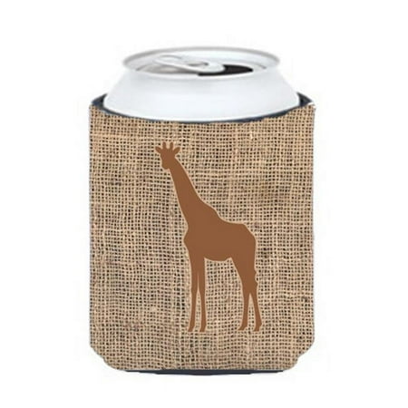

Giraffe Burlap And Brown Can Or Bottle Hugger