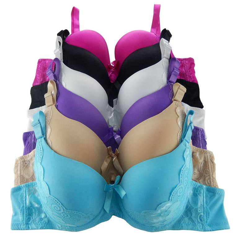 Women Bras 6 Pack of Bra D cup DD cup DDD cup Size 40D (8203) 
