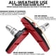 thumbnail image 4 of Juego de pastillas de freno para bicicleta de color rojo, 2 pares para bicicletas V-Bikes y MTB, incluye 4 tapas de cable y llave hexagonal, 4 of 5