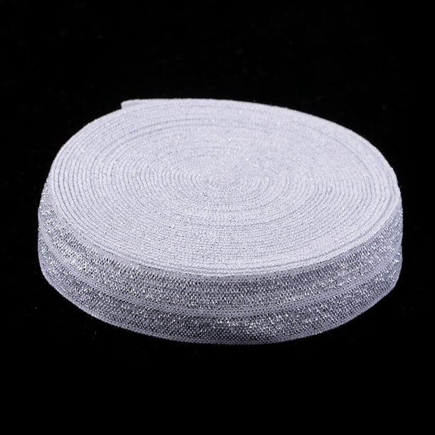 Cinta elástica para coser, dobda sobre elástica, elástica y dobda, por The Yard para cintas para el cabello, cintas para cabeza, de BLESIY Adornos elásticos de brillo de costura
