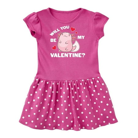 

Inktastic Axolotl Will You Be My Valentine with Red Hearts Gift Baby Girl Dress