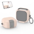 thumbnail image 4 of Case for Samsung Galaxy Buds 4 / Buds 4 Pro Earbuds，Shockproof TPU+PC Protective Cover with Phone Stand & Carabiner Anti-Fingerprint Wireless Charging, 4 of 10