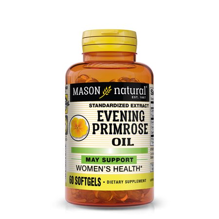 MASON NATURAL Evening Primrose Oil Dietary Supplement, 1 Month Supply, May Support Women’s Health, 60 Softgels