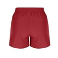 thumbnail image 4 of Fesfesfes Kids' Solid Color Athletic Shorts with Side Zipper Loose Fits Sports Shorts for Boys Girls Summer Outdoor Training(Red,7-8 Years), 4 of 7