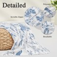 thumbnail image 3 of White Blue Spring Floral King Pillow Covers, Summer Birds Botanical Soft Breathable Throw Pillow Cases with Invisible Zipper, Decorative Pillowcase Pillows Protectors for Sofa Bed Couch 20"x36", 3 of 9