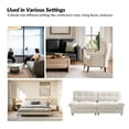 thumbnail image 5 of 80.5" Beige Loveseat Oversized Armless Velet Sofa with USB for Living Room Small Space, 5 of 9