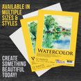 thumbnail image 5 of U.S. Art Supply 12" x 16" Premium Heavyweight Watercolor Painting Paper Pad, Pack of 2, 12 Sheets Each, 140 Pound (300gsm) - Cold Pressed, Acid-Free, Wet, Dry & Mixed Media - Artists, Students, Adults, 5 of 5