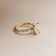 thumbnail image 4 of Jewelerix Radiant Center Stone Wedding Ring Hidden Halo Marquise Side Diamond Promise Day Ring 14K Yellow Gold Vermeil Perefect For Engagement Ring, 4 of 6