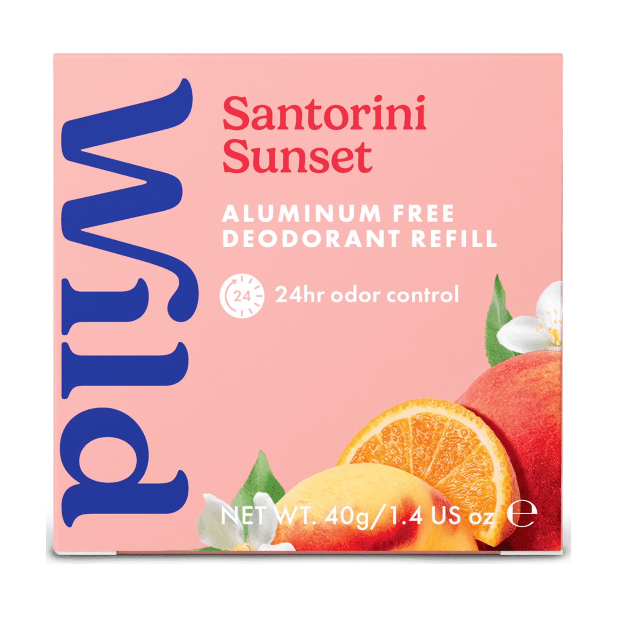 Wild Stick Deodorant Refill, Santorini Sunset. Aluminum Free, for Women and Men, 1.4oz