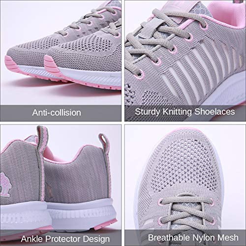 CAMEL CROWN Trail Running Shoes Women Breathable Mesh Tennis Shoes Super Lightweight Comfortable Walking Sneakers Casual Non-Slip Athletic