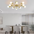 thumbnail image 3 of Semi Flush Mount Ceiling Light,10-Light E26 Base Modern Black Sputnik Chandelier,Industrial Ceiling Lamp Fixture for Kitchen Farmhouse Living Room Dining Room (Bulbs Not Included), 3 of 6
