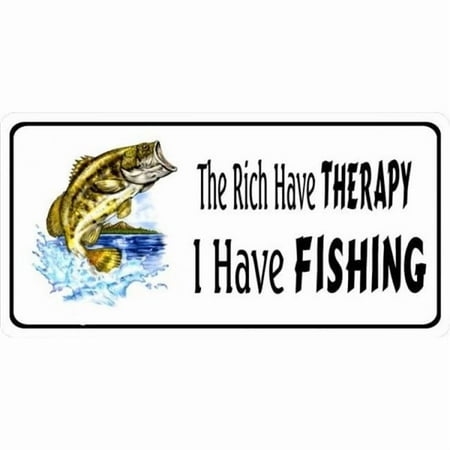 212 Main LPO1462 The Rich Have Therapy I Have Fishing License Plate