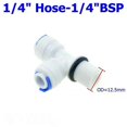 thumbnail image 5 of RO Water Pipe Fitting 1/4 OD Hose 1/8 1/4 3/8 BSP Male Thread With Seal Ring Plastic Quick Connector System Water Purifies, 5 of 5