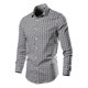 thumbnail image 3 of Blusa y camisa de manga larga con cuello vuelto para hombre, blusa informal de moda con estampado de cuello vuelto y botones, blusa de manga larga para hombre, 3 of 3
