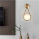 thumbnail image 5 of Aplique de pared LED dorado con ángulo ajustable, lámpara de pared industrial retro moderna para interiores, elegante lámpara de pantalla de bola redonda de vidrio [Clase energética A+++], 5 of 5