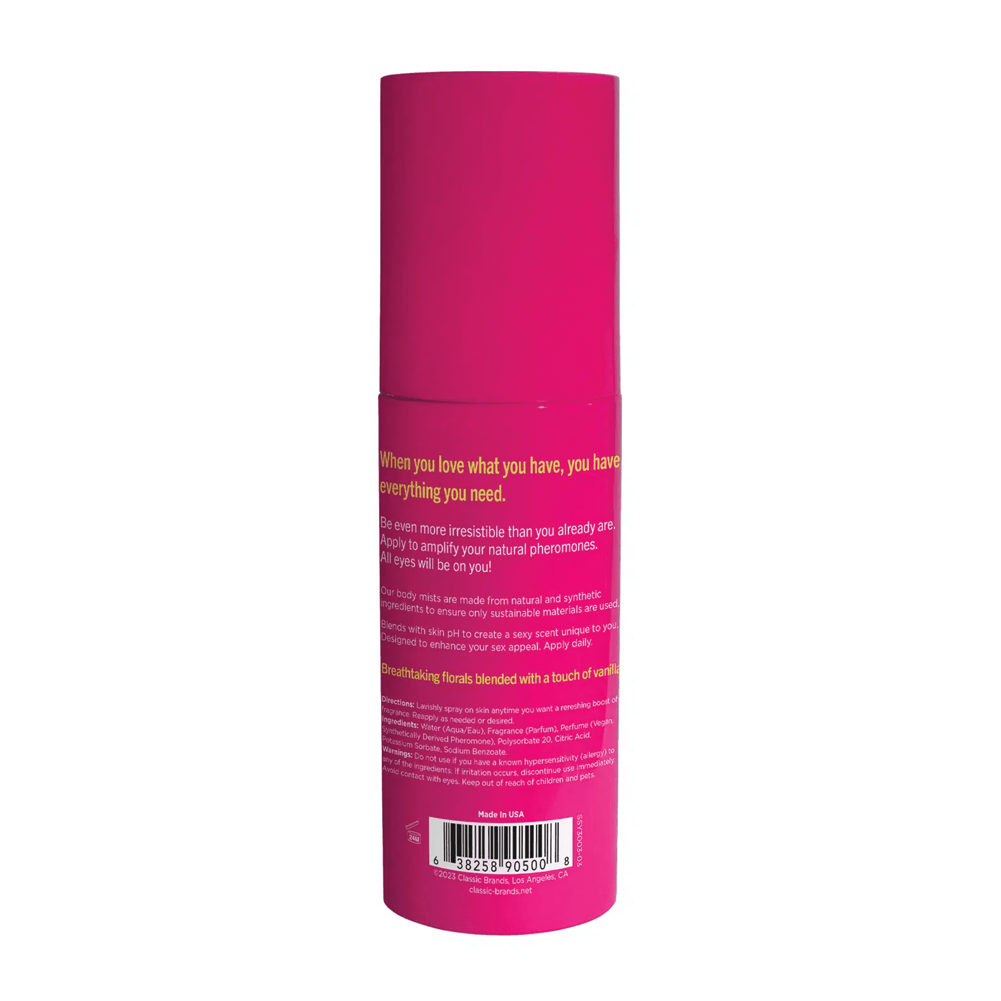 Simply Sexy Affirmations Let's Lock Lips Pheromone Body Mist for