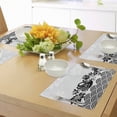 thumbnail image 4 of Ambesonne Floral Place Mats Set of 4, Black Swans and Flowers, Standard Size, Black White, 4 of 6