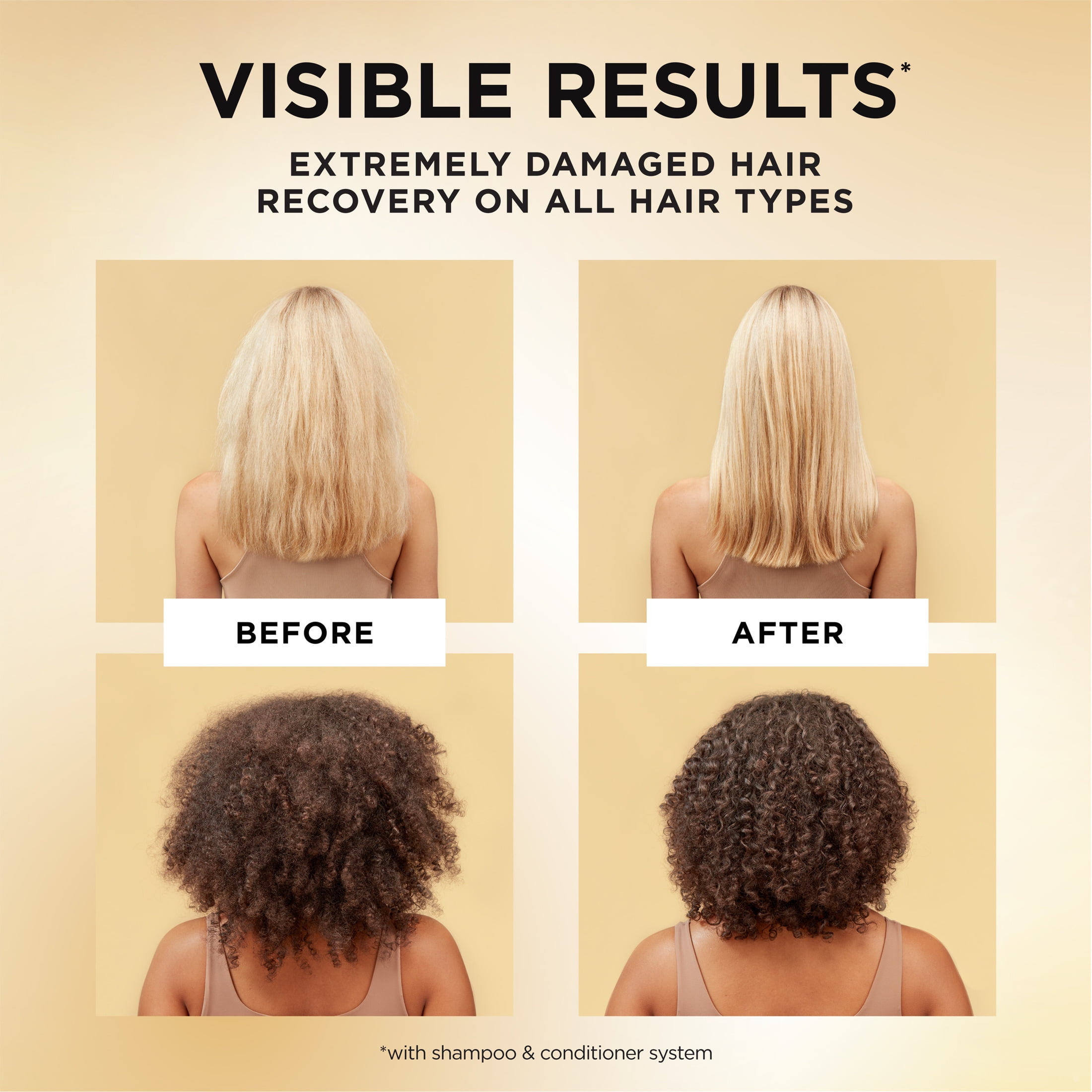 (4 pack) Pantene Pro-V Miracles Shampoo and Deep Conditioner Set, Regenerative Sulfate Free, 13.5 fl oz + 8 fl oz