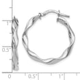 thumbnail image 2 of 925 Sterling Silver Polished Twisted Hoop Earrings 26.5x24.66mm Wide 1.92mm Thick Hoop Earring for Women, 2 of 2