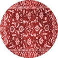 thumbnail image 1 of Ahgly Company Indoor Round Oriental Red Traditional Area Rugs, 3' Round, 1 of 4