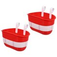thumbnail image 1 of IFANLANDOR Kids Bike Basket Red Plastic Front Handlebar Container Durable Storage for Bottles Snacks Fit Most Children Bikes 2pcs 1.2L, 1 of 8