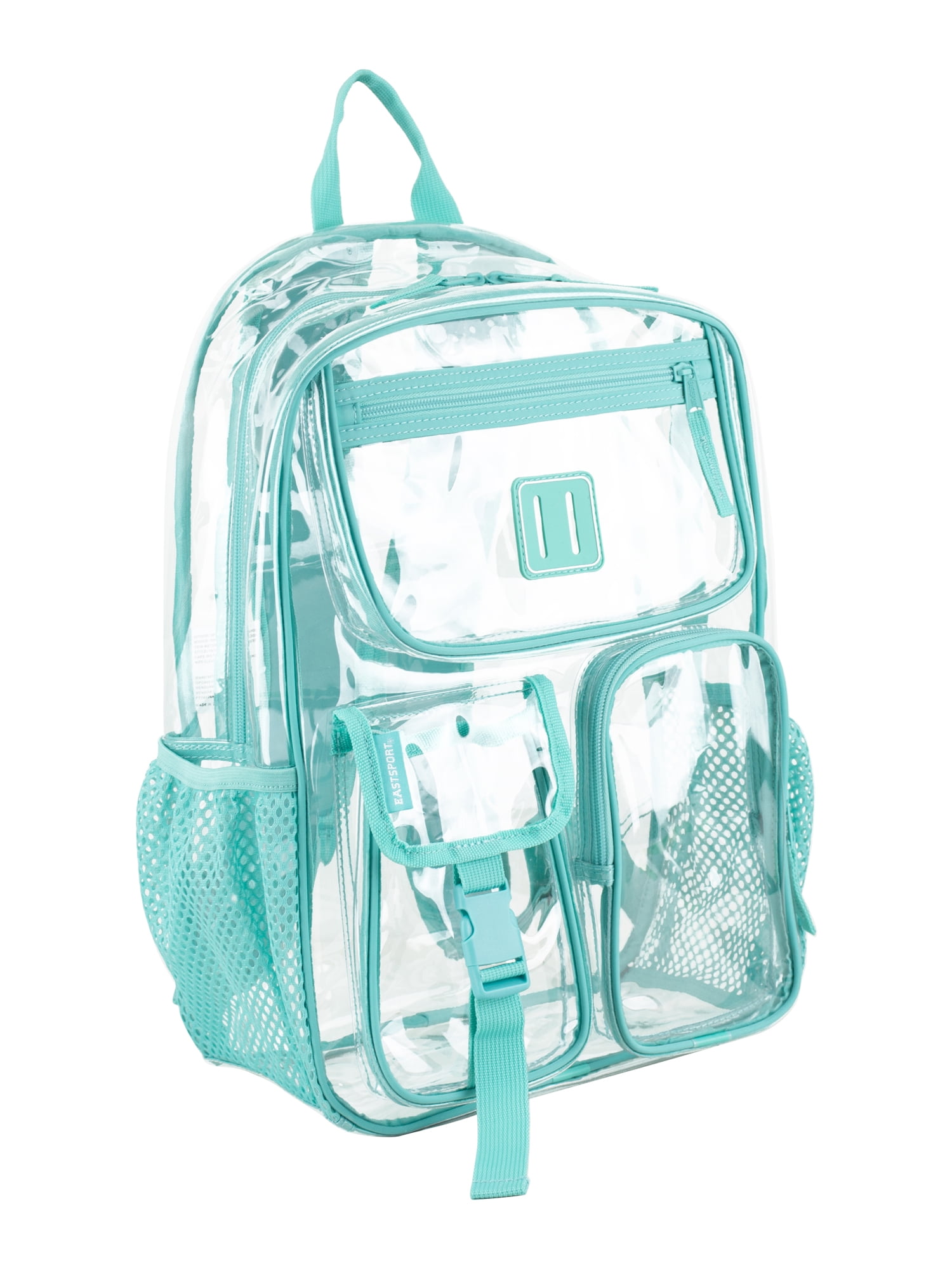 Eastsport Unisex Pro Cargo Clear 17" Backpack, Pool Blue