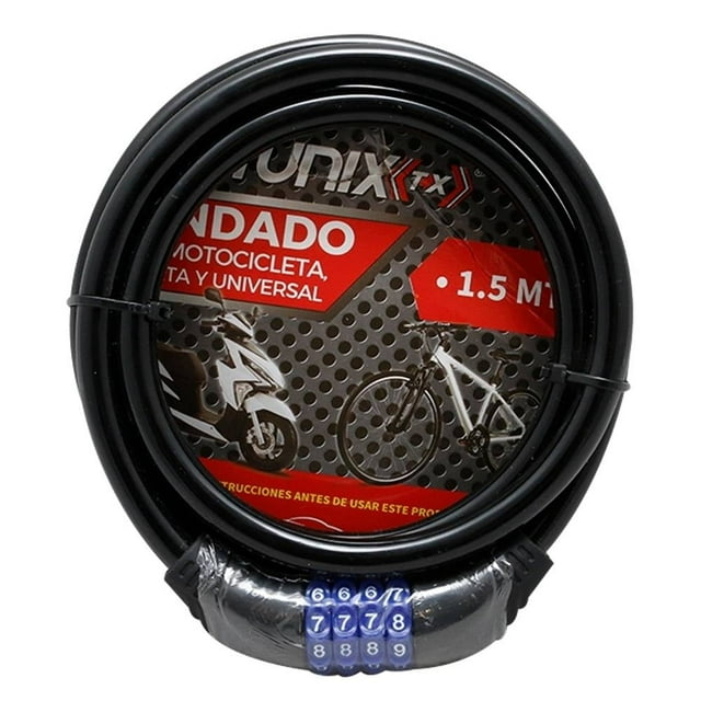 Candado TuniX motocicleta y universal 1.5 m 1 pza