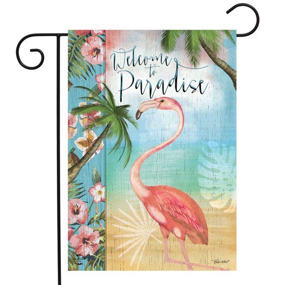 Briarwood Lane Welcome To Paradise Garden Flag