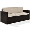 thumbnail image 1 of Crosley Canapé de Patio en Osier Palm Harbor Marron et Sable, 1 of 10