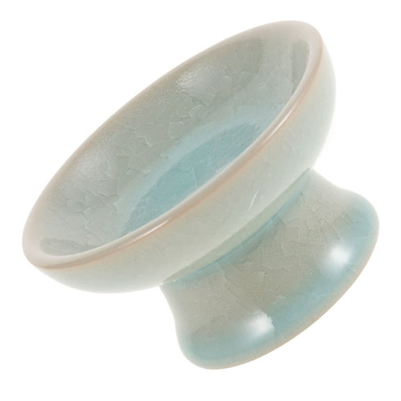 Masteelf Small Ceramic Snack Holder Elevated Fruit Tray High Footed Food Plate Dry Fruit Dish Dessert Bowls Dipping Sauce Cups Prep Serving Plate