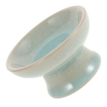 Masteelf Small Ceramic Snack Holder Elevated Fruit Tray High Footed Food Plate Dry Fruit Dish Dessert Bowls Dipping Sauce Cups Prep Serving Plate