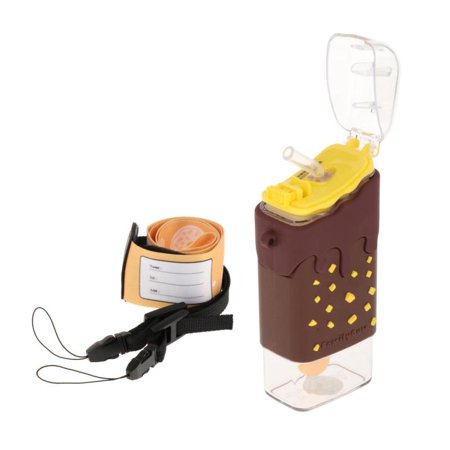 

Creative Water Bottle with Straw Square Water Cup Leakproof with Strap Portable Summer Bottles for Kids Silicone Shell Children