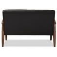 thumbnail image 5 of Allora Faux Leather Tufted Loveseat in Black, 5 of 6