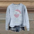 thumbnail image 2 of Women's Autumn Fashion Christmas Sweater Dressy Crew Neck Christmas Sweaters Novelty Funny Pullover Top, 2 of 4