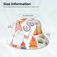 thumbnail image 5 of Kdxio Reflective Bucket Hat - Gnome Camping Print Bucket Hat for Men,Women, 5 of 9