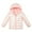 Hood Metallic Pink, variant on Girls Puffer Jacket Packable Lightweight Down-Alternative Hooded Winter Coat Shiny Outerwear for Kids 4-12Years