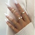 thumbnail image 1 of Anillos a juego de estrella y luna para Mujer, Anillos de Mujer, conjunto de Anillo de oro, Bagues, Anillo para niñas, joyería Bohemia, accesorios de Slytherin Tan Jianjun  unisex, 1 of 2