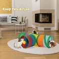 thumbnail image 6 of NVAAV 3-Way Collapsible Guinea Pig Tunnel Hideout with Interactive Ball Toy, Portable Small Animal Play Tube for Hamster, Chinchilla, Ferret, Hedgehog, 6 of 6
