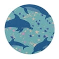 thumbnail image 2 of JEUXUS  Dolphin Pattern Round Table Cover,60 inch,Waterproof Fabric Decorative,Durable Reusable Table Clothes,Wipeable Spill Proof for Kitchen Dining Dinner Shower Parties, White, 2 of 7