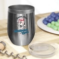 thumbnail image 2 of Summer Nights, Ballpark Lights, Retro Baseball Themed Merch Gift, Stainless Steel 12oz Wine Tumbler, 2 of 5