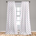 thumbnail image 5 of Ambesonne Pink Polka Dots Curtains, Simplistic Rounds, Pair of 28"x84", Pale Pink Lavender Blue, 5 of 5