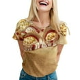thumbnail image 1 of PMUYBHF T-Shirt Imprimé à Manches Courtes Col Rond pour Femmes Printemps Été 2166 S, 1 of 5