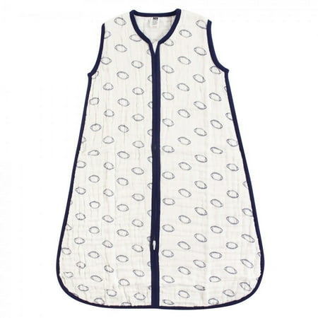 UPC: 0660168519655 | Hudson Baby Infant Boy Muslin Cotton Sleeveless Wearable Sleeping Bag  Sack  Blanket  Football  12-18 Months